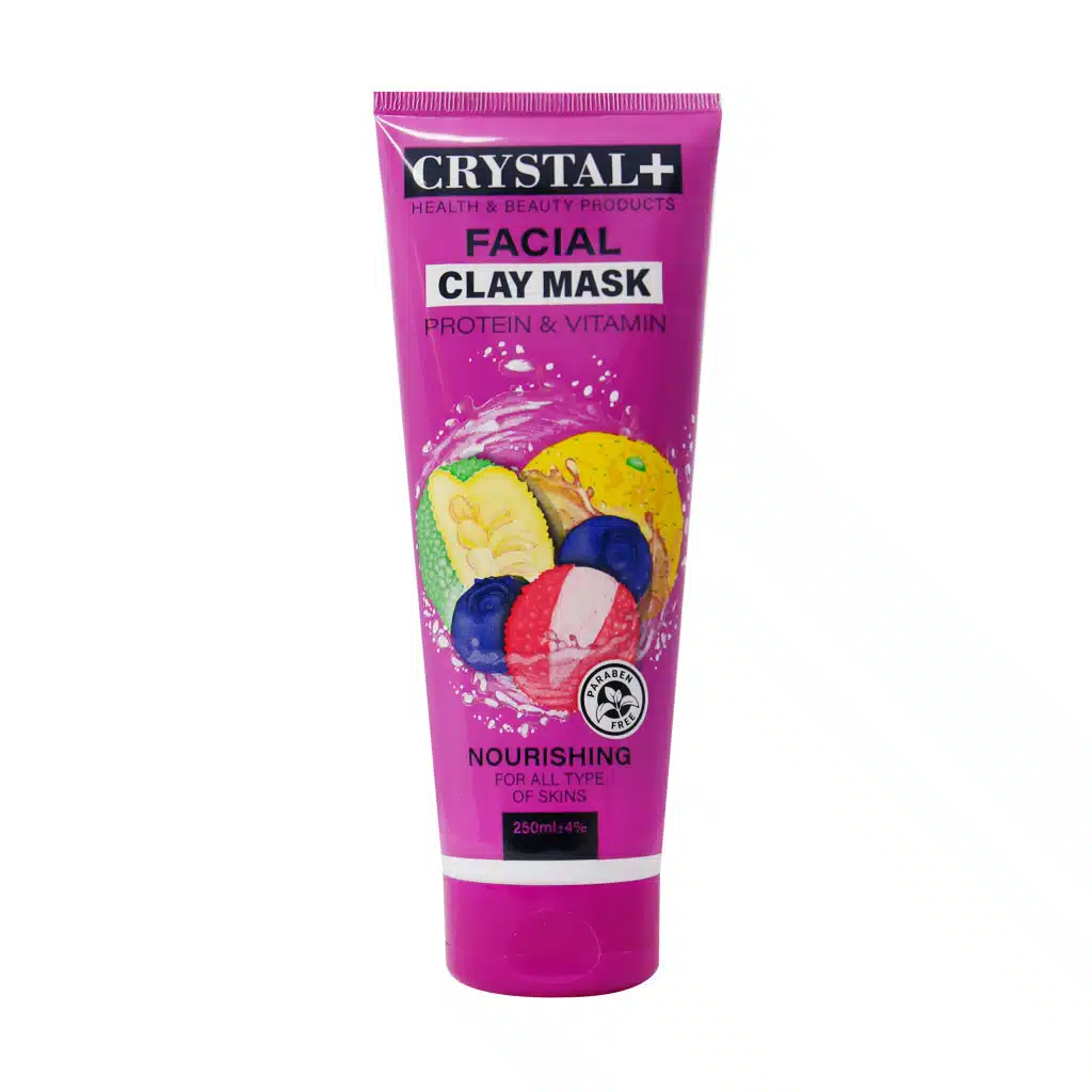 Crystal-Facial-Clay-Mask-Nourishing-For-All-skin.jpg.webp ماسک صورت تغذیه کننده کریستال پلاس مناسب انواع پوست 250 میلی لیتر