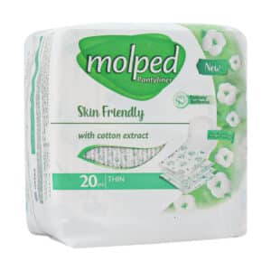 پد روزانه نازک مولپد همراه با عصاره پنبه 20 عدد