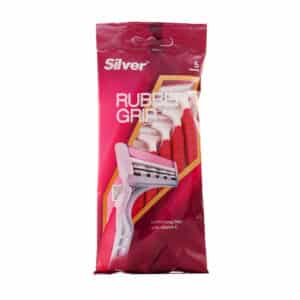 خودتراش چند بار مصرف 2 لبه زنانه رابر گریپ سیلور