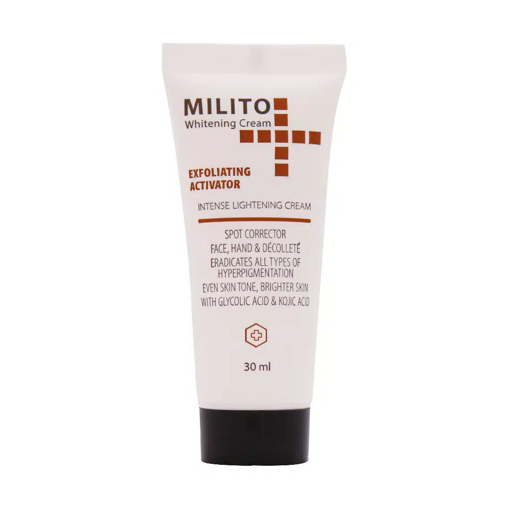 Milito-Exfoliating-Activator-Whitening-Cream-30-Ml.jpg.webp کرم ضد لک میلیتو 30 میلی لیتر