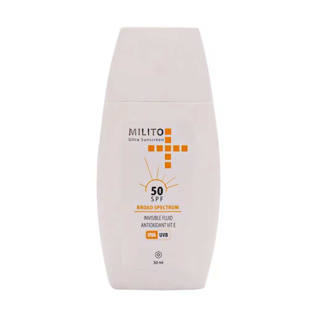 Milito-SPF50-Sunscreen-Fluid-50-Ml.jpg.webp فلوئید ضد آفتاب spf50 میلیتو 50 میلی لیتر