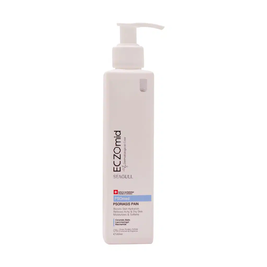 Seagull-Eczomid-Psoriasis-Pain-200.jpg.webp شوینده کرمی مناسب پوست دارای خشکی اگزومید سی گل 200 میلی لیتر