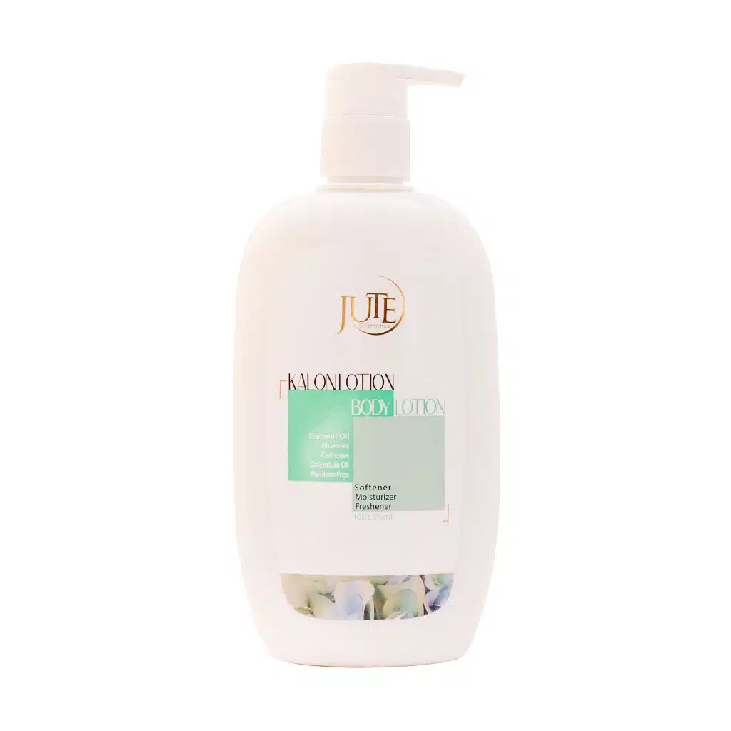 Jute-Kalon-Body-Lotion-400-ml.jpg.webp لوسیون مرطوب کننده بدن ژوت با رایحه عطری کالون 400 میلی لیتر