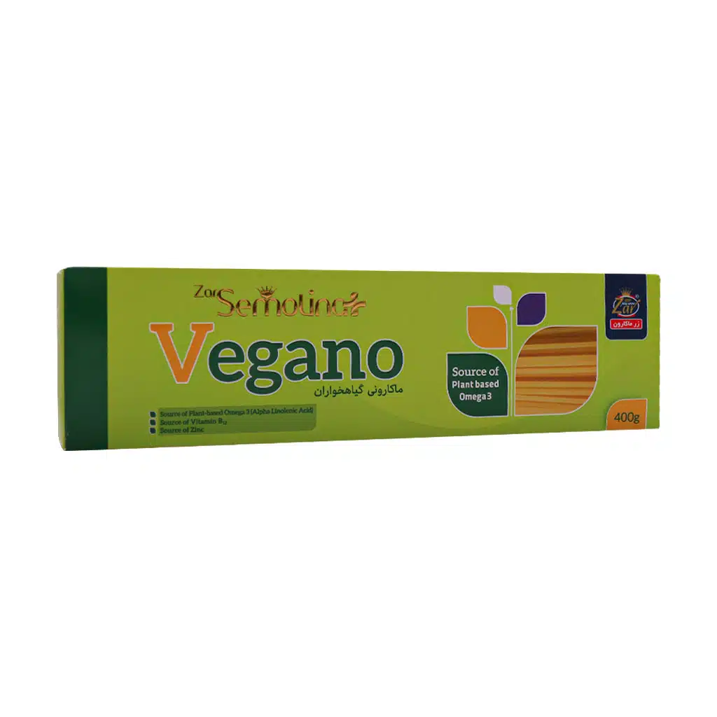 Zar-Macaron-Semolina-Vegano-Spaghetti.jpg.webp اسپاگتی وگانو سمولینا زر ماکارون 400 گرم