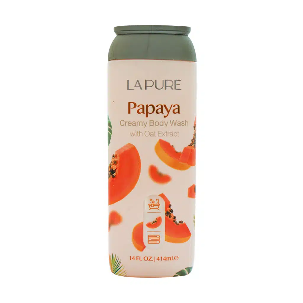 Lapure-Papaya-Body-Wash-414-.jpg.webp شامپو بدن کرمی پاپایا لپیور 414 میلی لیتر