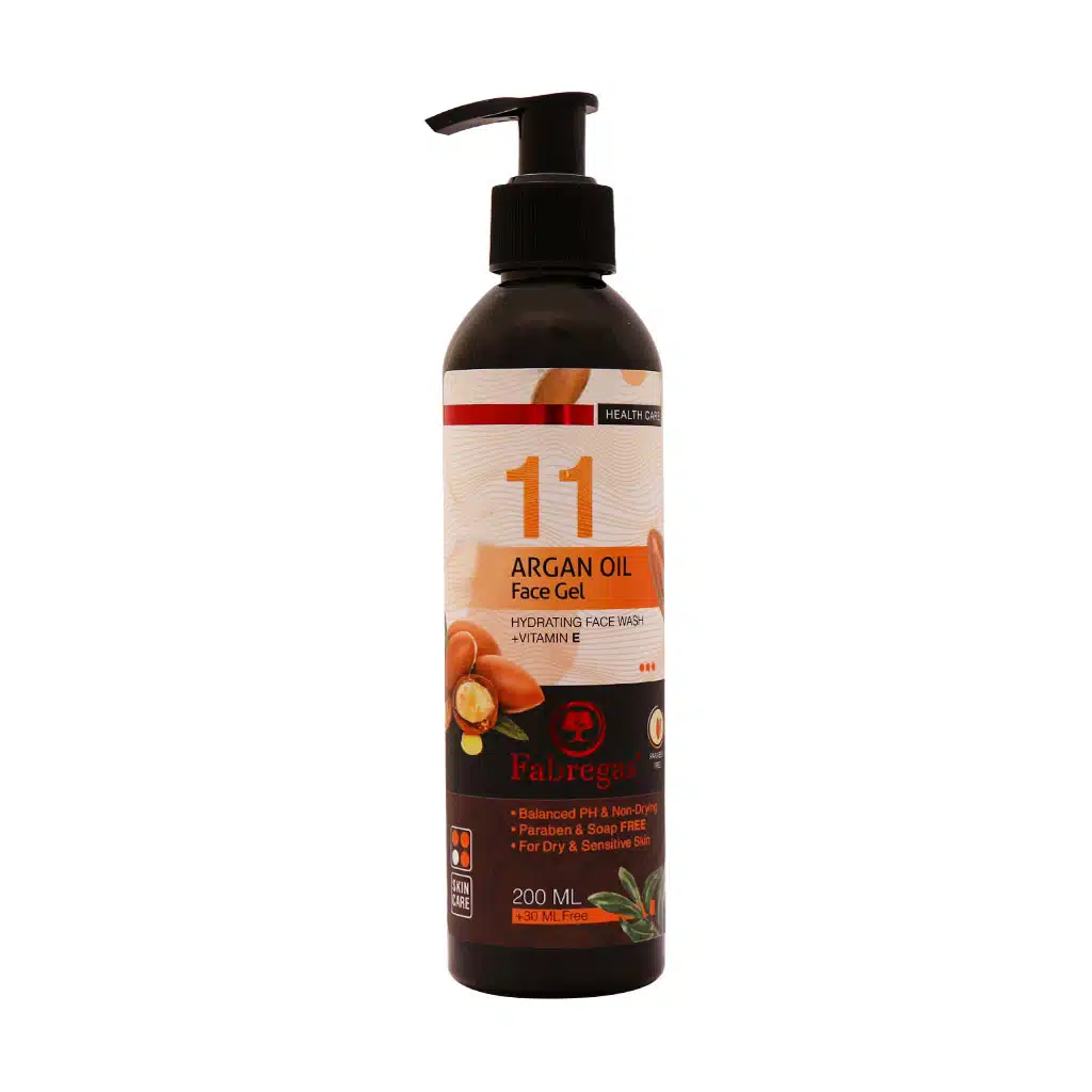 Fabregas-Argan-Oil-Face-Gel-200-ml.jpg.webp ژل شستشو صورت فابریگاس مدل روغن آرگان 200 میلی لیتر