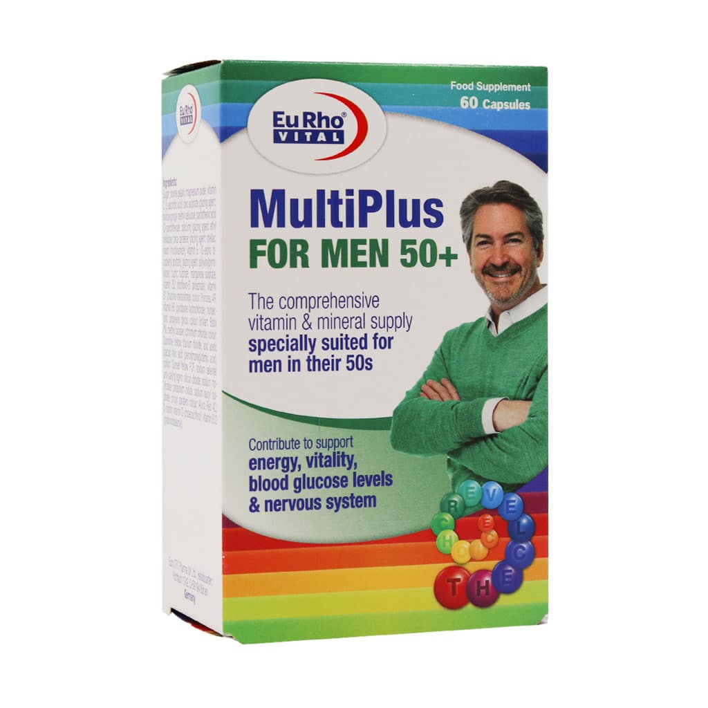 Eurhovital-Multiplus-For-Men-Up-50-Years-60-Capsules قیمت کپسول مولتی پلاس آقایان بالای 50 سال یوروویتال