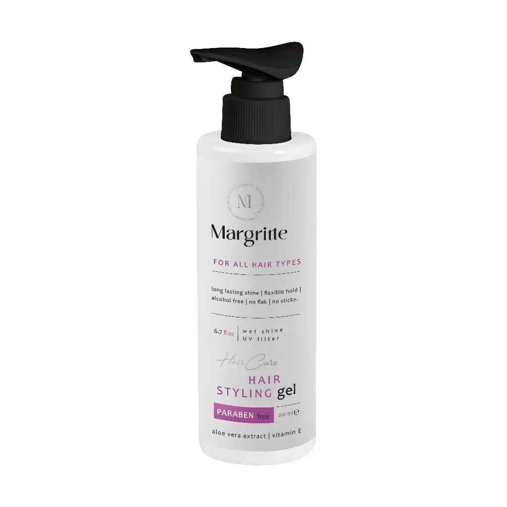 Margritte-Hair-Styling-Gel-For-All-Hair-200.jpg.webp ژل موی سر خیس و براق مارگریت 200 میلی لیتر
