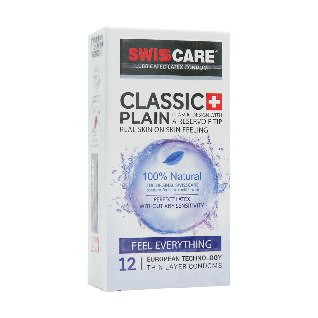 Swiss-Care-Classic-Plain-12-Condoms قیمت کاندوم کلاسیک سوئیس کر