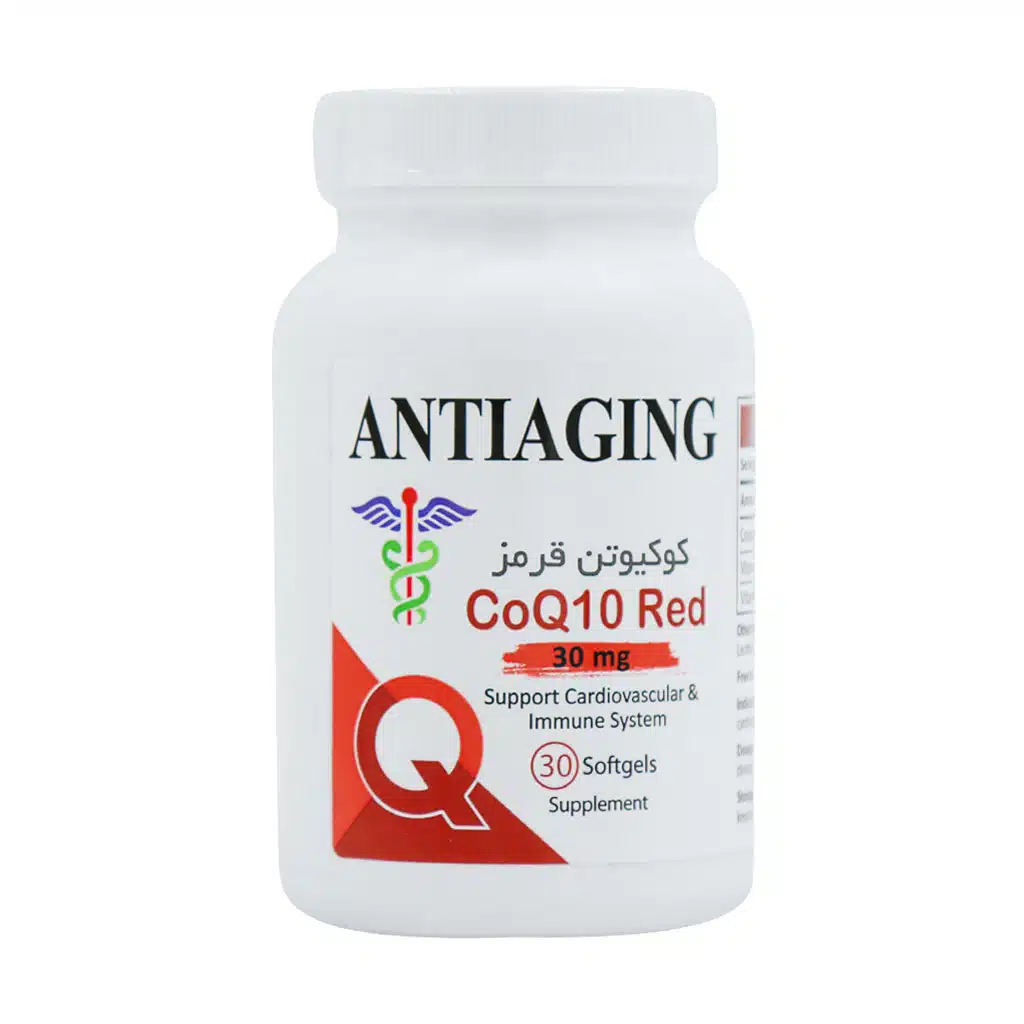 Antiaging-Coq10-Red-30-mg-30-Softgels.jpg.webp سافت ژل کوکیوتن قرمز 30 میلی گرم آنتی ایجینگ 30 عدد