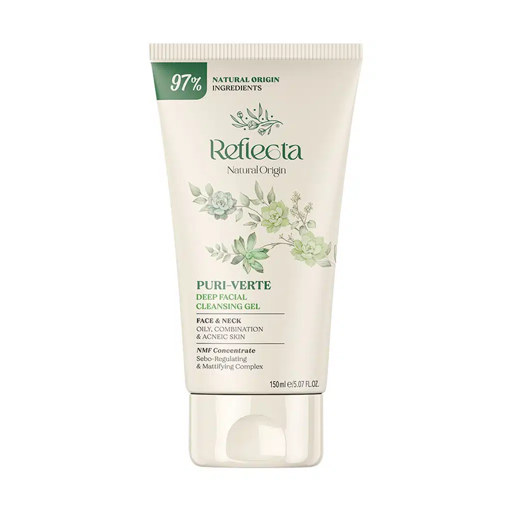 Reflecta-Puri-Verte-Cleansing-Gel-150-ml.jpg.webp ژل شستشوی صورت پوست چرب پیوری ورته رفلکتا 150 میلی لیتر