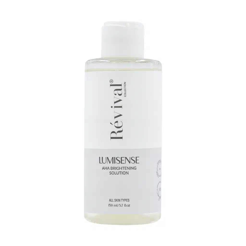 Revival-Lumisense-AHA-Brightening-Solution-150-ml.jpg.webp محلول پاک کننده و روشن کننده AHA کلکسیون رویوال 150 میلی لیتر