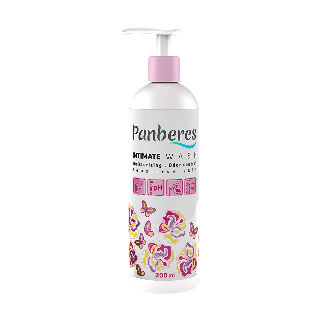 Panberes Intimate Wash Prebiotic Gel قیمت ژل بهداشتی روزانه بانوان پوست حساس پنبه ریز