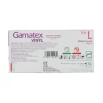 دستکش معاینه وینیل بدون پودر گاماتکس