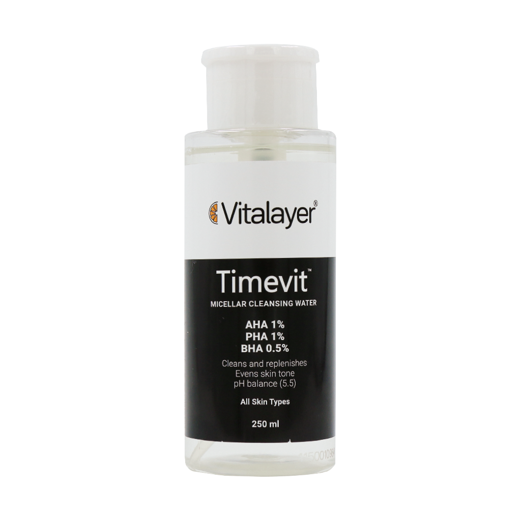 Vitalayer Timevit Micellar Cleansing Water 250 ml قیمت محلول پاک کننده آرایش تایم ویت ویتالیر