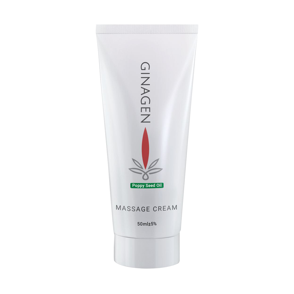 Ginagen Massage Cream With Poppy Seed Oil 50 ml قیمت کرم ماساژ حاوی روغن دانه خشخاش ژیناژن