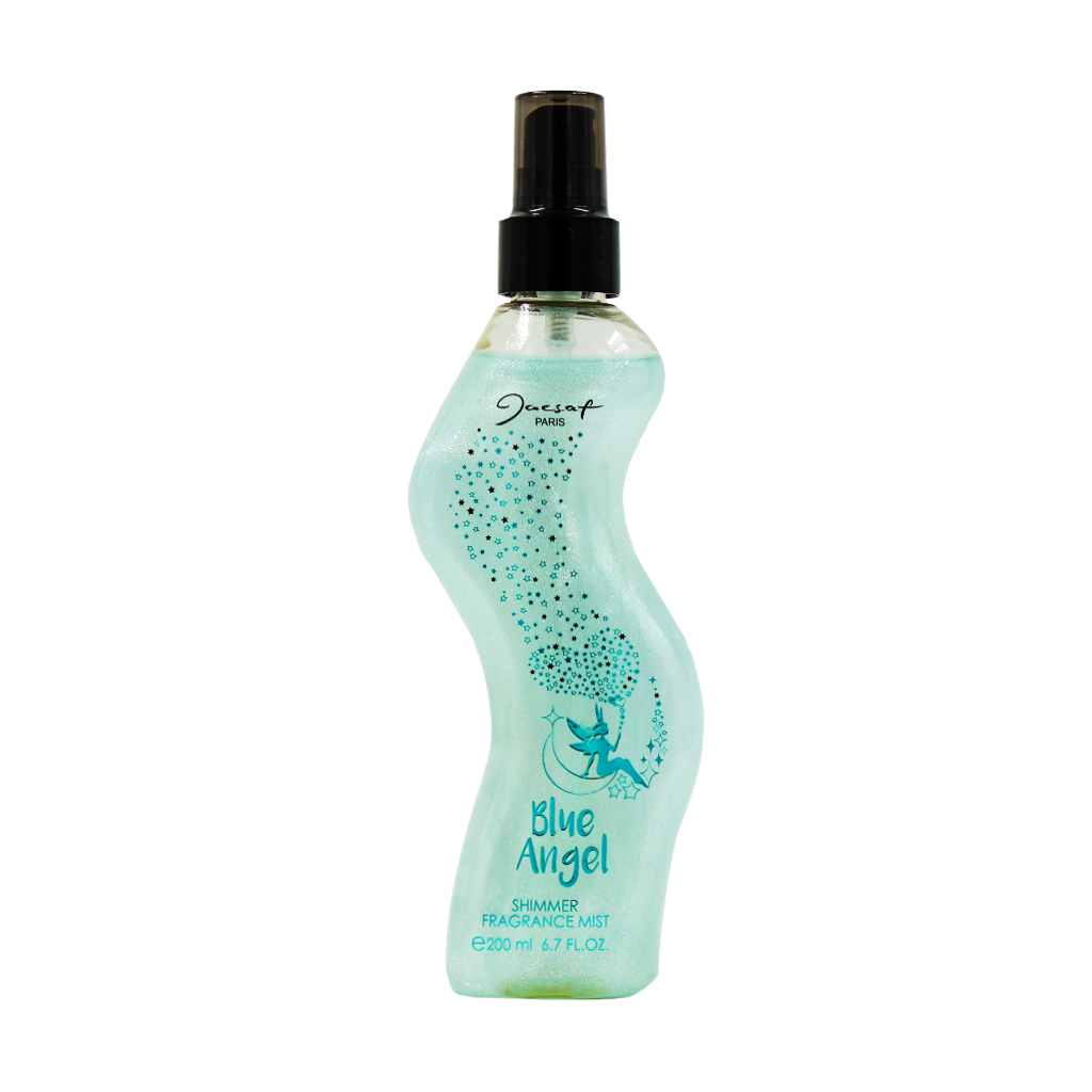 Jacsaf Blue Angel Shimmer Body Splash 200 ml قیمت بادی اسپلش شاین زنانه بلو انجل ژک ساف