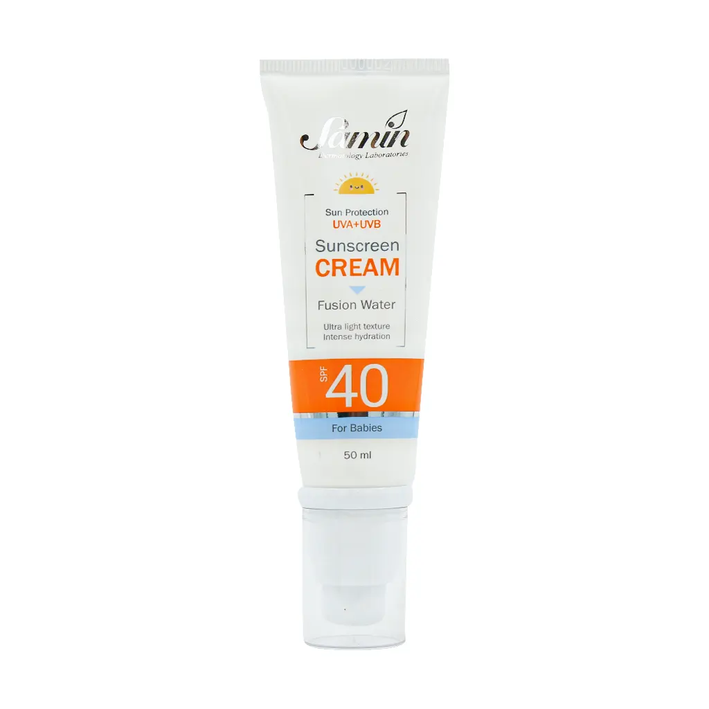 کرم ضد آفتاب فیوژن واتر کودکان SPF40 ثمین 50 میلی لیتر