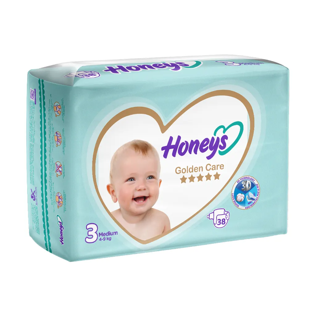 Honeys Full size baby diaper size 3 38 پوشک بچه سایز 3 هانیز