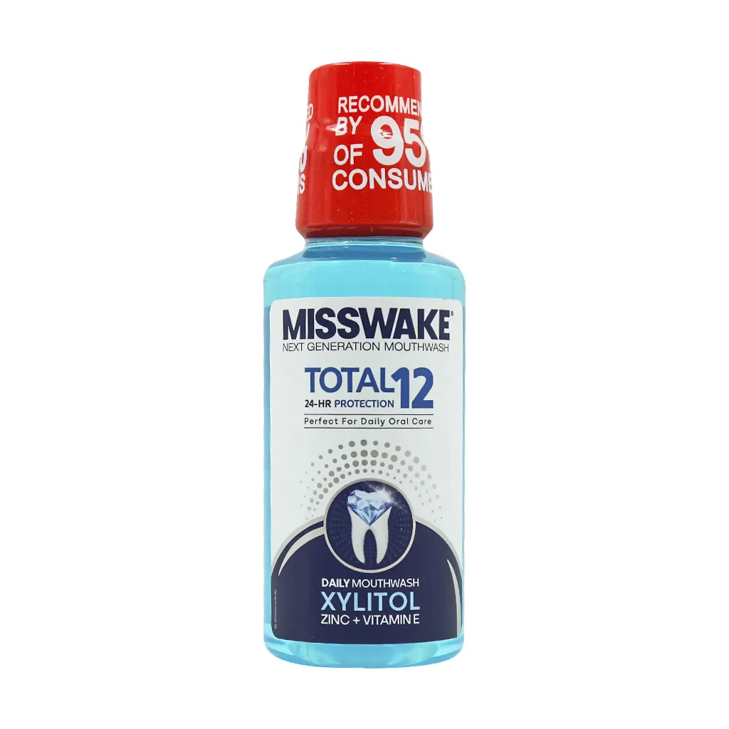 Misswake Total 12 Mouthwash 400 قیمت دهانشویه توتال 12 حاوی زایلیتول میسویک