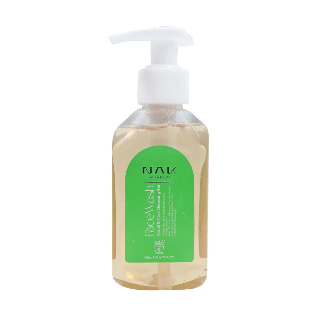 Nak Face Wash Gel For Oily Skin 200 ml قیمت ژل شستشو صورت و گردن پوست چرب ناک