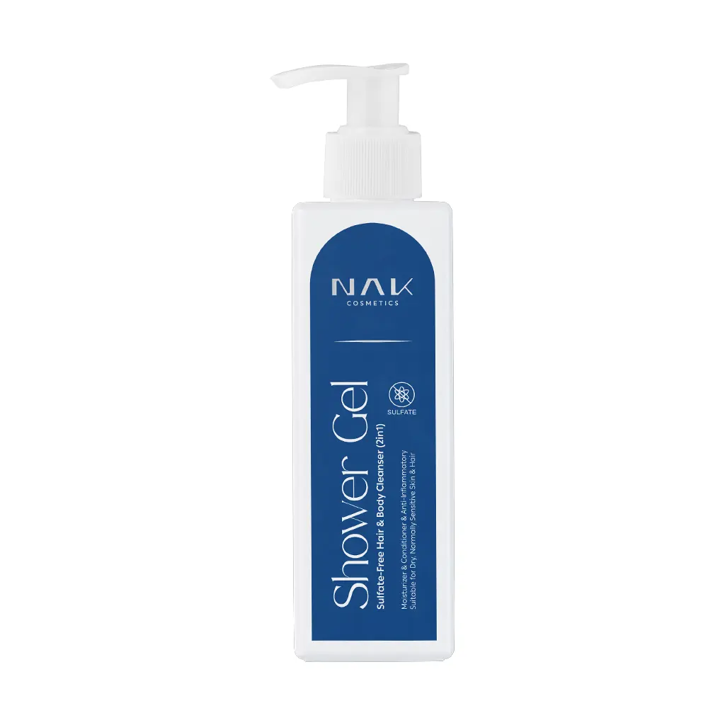 Nak Hair Body Cleanser Shower Gel 250 ml قیمت شاور ژل فاقد سولفات پوست و موی خشک ناک