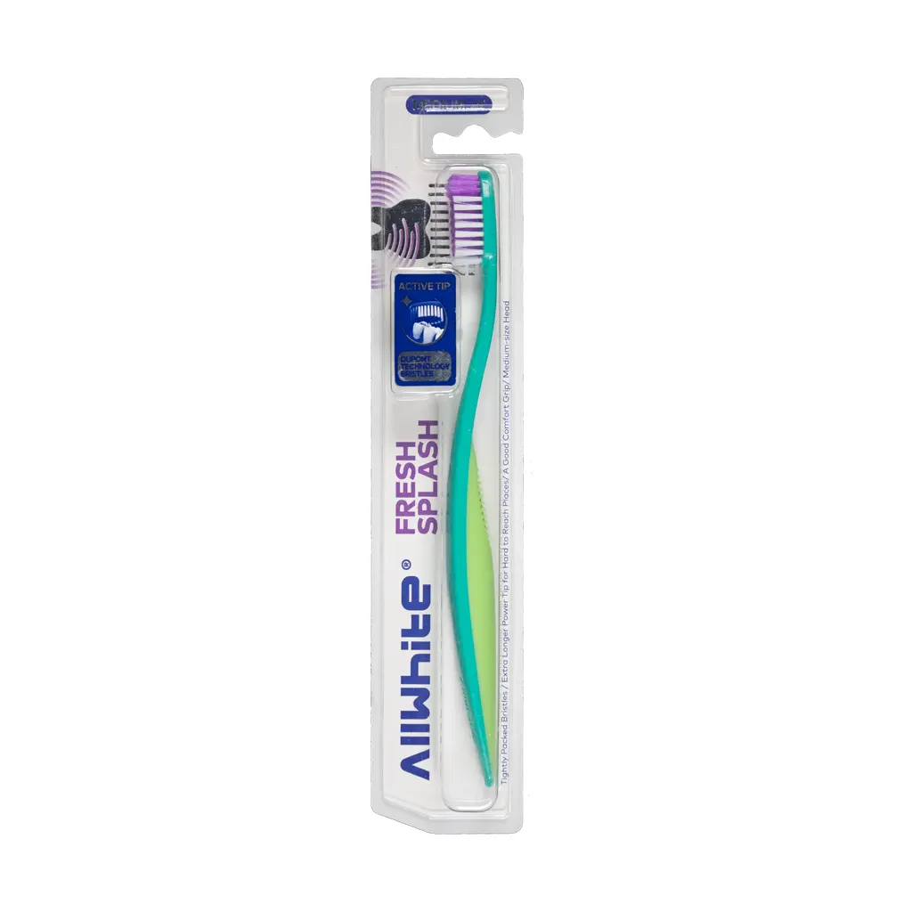 Allwhite Fresh Splash Medium Toothbrush قیمت مسواک فرش اسپلش با برس متوسط آل وایت