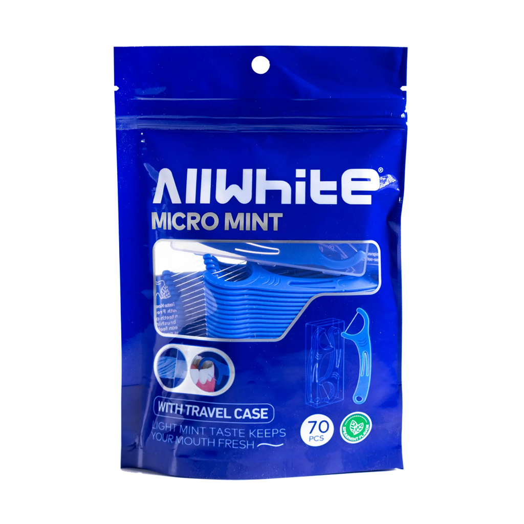 Allwhite Micro Mint Dental Floss 70 قیمت نخ دندان کمانی آل وایت