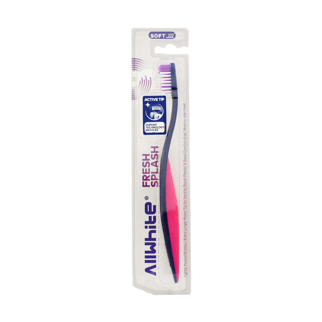 Allwhite Soft Fresh Splash Toothbrush Banafsh قیمت مسواک فرش اسپلش آل وایت با برس نرم