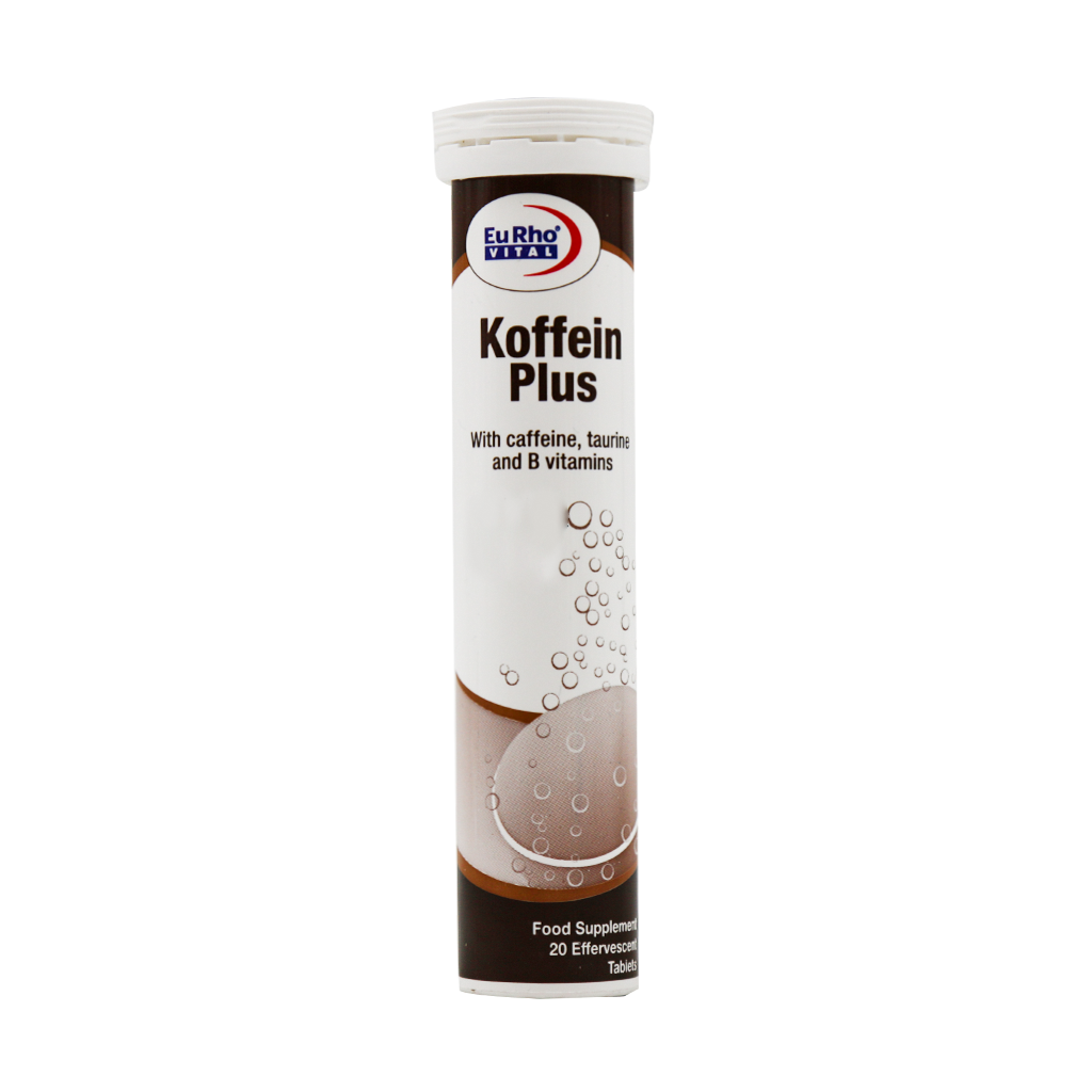 Eurhovital Koffein Plus 20 Effervescent Tablets قیمت قرص جوشان کافئین پلاس یوروویتال