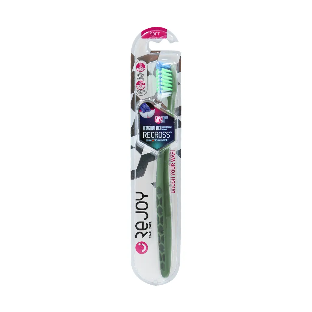 Rejoy Soft Recross Toothbrush green قیمت مسواک ری کراس ریجوی با برس نرم