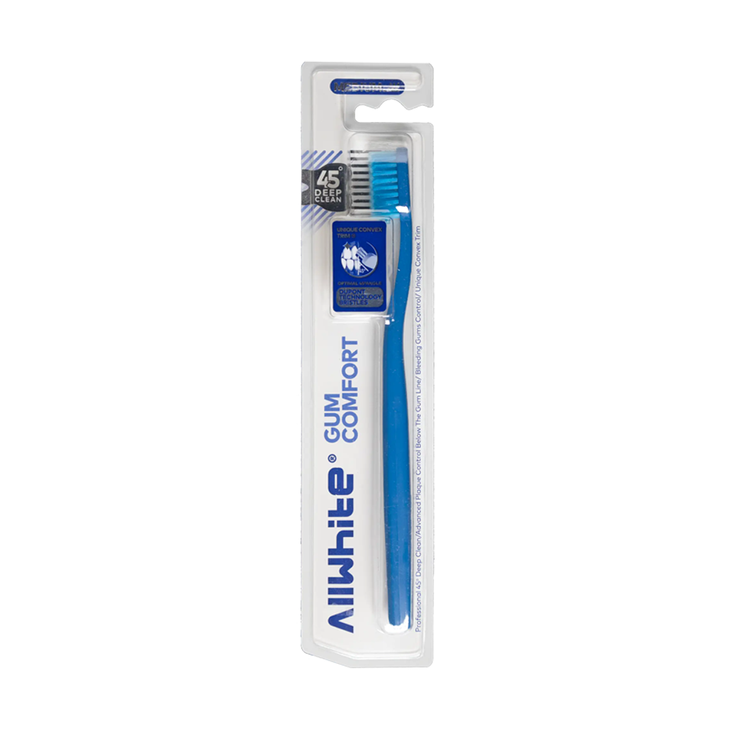All White Medium Gum Comfort Toothbrush Blue قیمت مسواک گام کامفورت آل وایت با برس متوسط