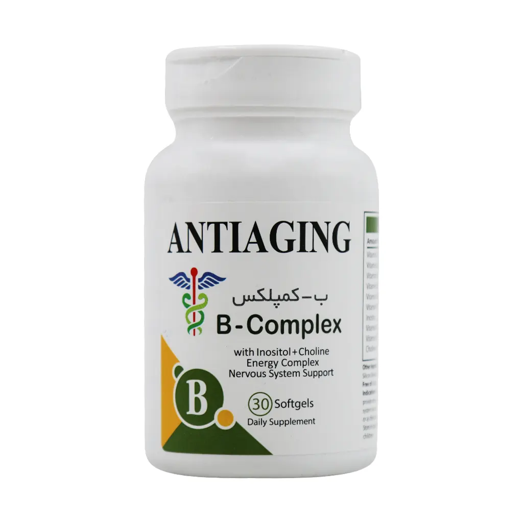 Anti Aging B Complex 30 Softgels قیمت سافت ژل ب کمپلکس آنتی ایجینگ