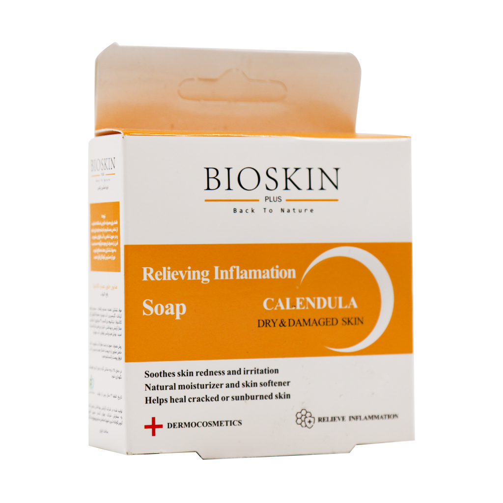 Bio Skin Plus Calendula Relieving Inflamation Soap 100 g قیمت صابون ضد التهاب کالاندولا بایو اسکین پلاس