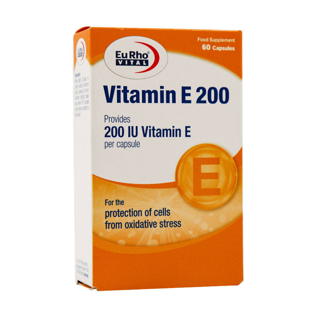 Eurhovital Vitamin E 200 IU 60 Capsules قیمت کپسول ویتامین E 200 واحد یوروویتال