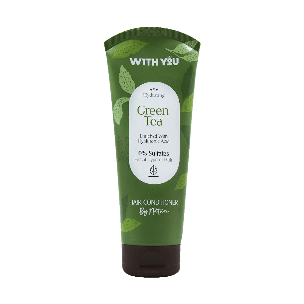 With You Green Tea Hair Conditioner 200 ml قیمت نرم کننده آبرسان و ضد خشکی مو ویت یو