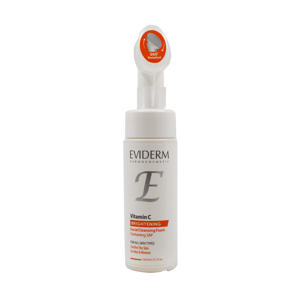 Eviderm Vitamin C Brightening Facial Cleansing Foam 150 ml قیمت فوم شستشوی صورت روشن کننده ویتامین سی اویدرم