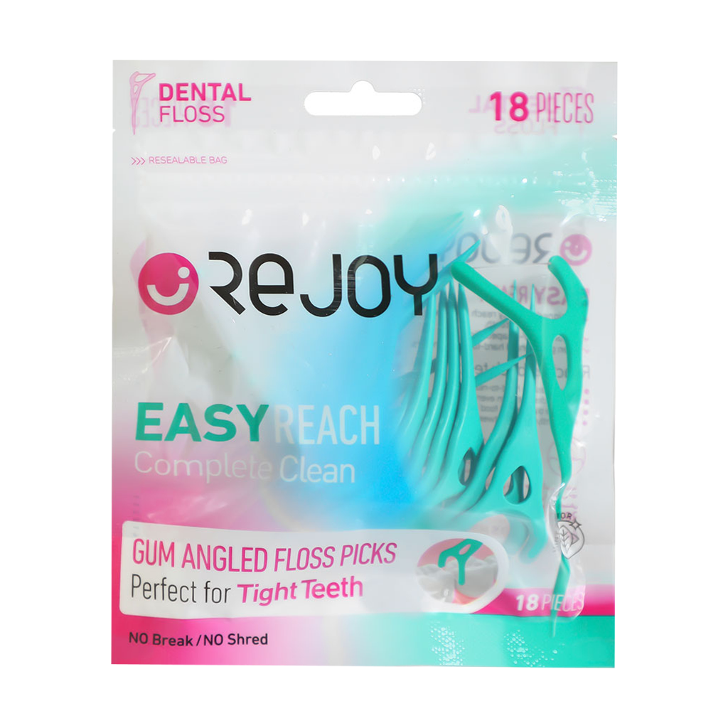Rejoy Easy Reach Dental Floss 18 Pieces قیمت نخ دندان و خلال دندان ریجوی