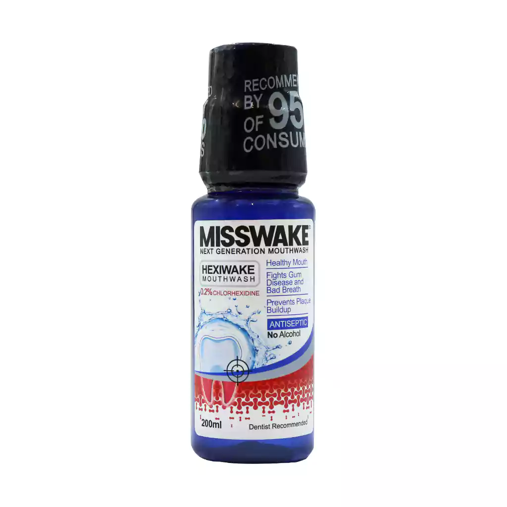 Misswake 0.2 Chlorhexidine Mouthwash 200 ml قیمت دهانشویه کلرهگزیدین 0.2 درصد میسویک