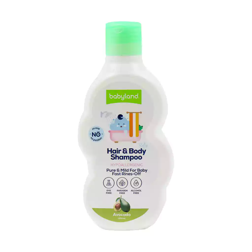 Baby Land Avocado Hair And Body Shampoo 200 ml قیمت شامپو سر و بدن کودک آووکادو بی بی لند