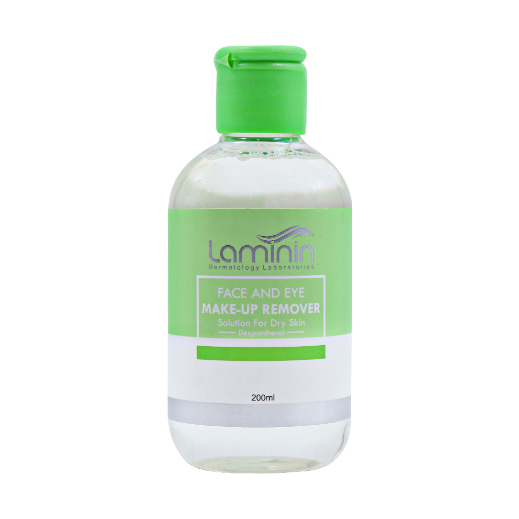 Laminin Face And Eye Remover Solution For Dry Skin 200 ml قیمت محلول پاک کننده آرایش صورت و دور چشم پوست خشک لامینین