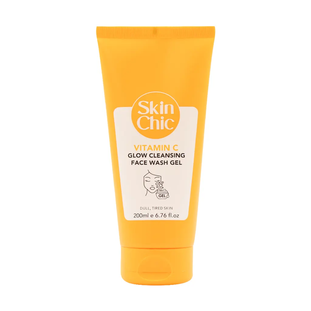 Skin Chic Vitamin C Glow Cleansing Face Wash Gel 200 ml قیمت ژل شستشوی صورت ویتامین سی اسکین شیک
