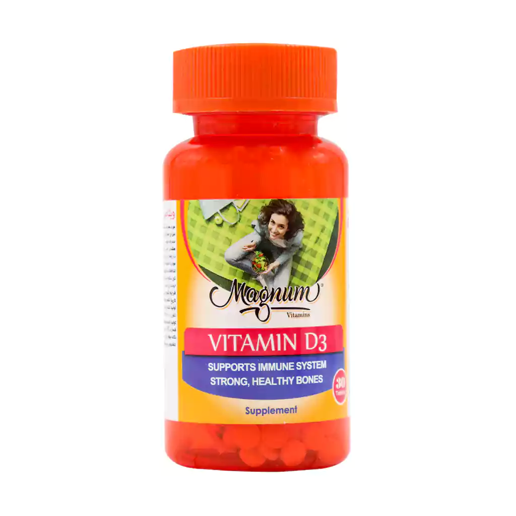 Magnum Vitamins Vitamin D3 2000 IU 30 Tablets قیمت قرص ویتامین د3 مگنوم ویتامینز