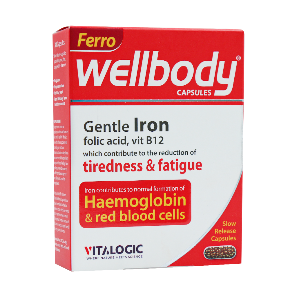 Vitalogic Ferro Wellbody 30 Caps قیمت کپسول فرو ول بادی ویتالوژیک