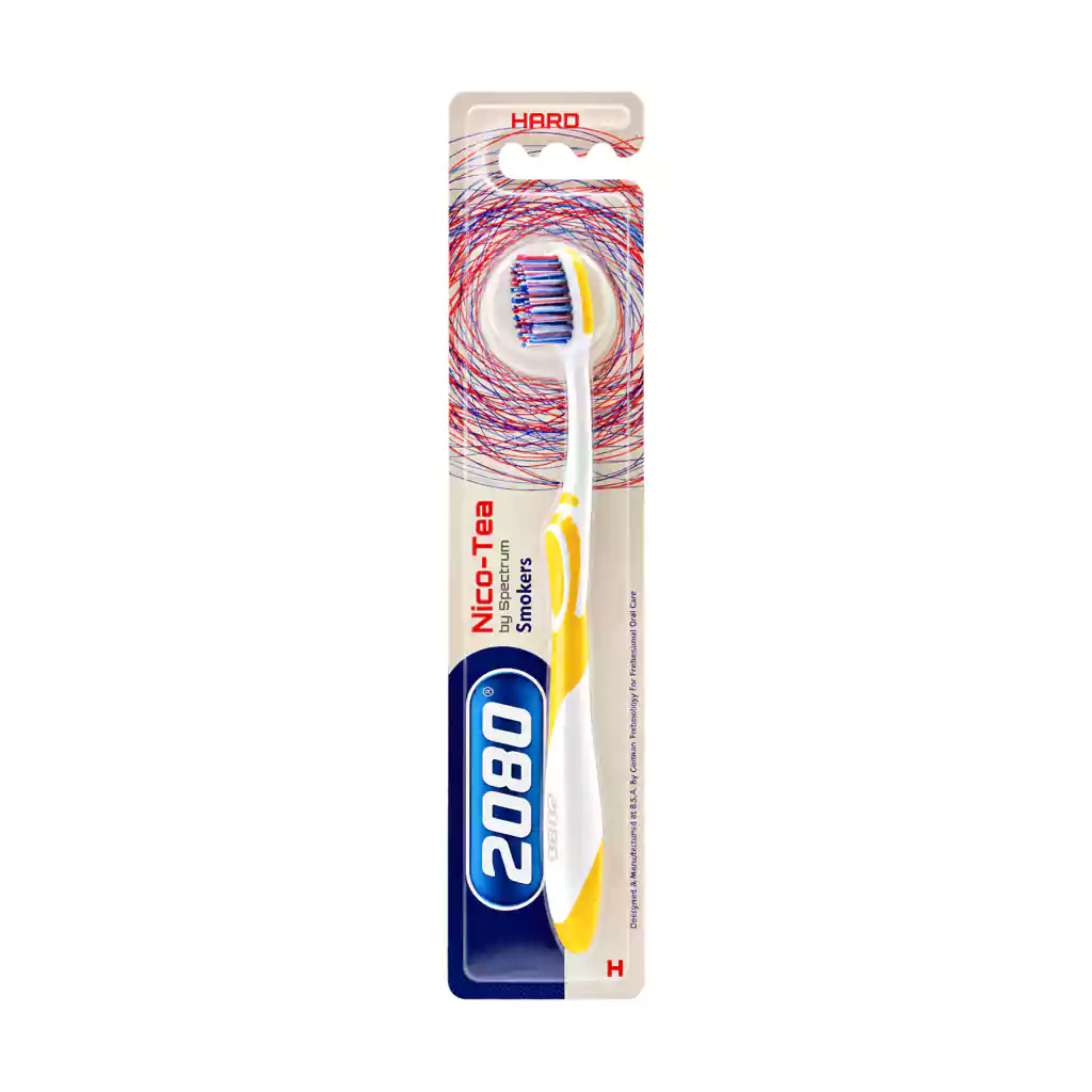 2080 Hard Nico Tea Toothbrush Yellow مسواک 2080 مدل Nico Tea با برس سخت رنگ زرد 2080 Hard Nico Tea Toothbrush Yellow مسواک 2080 مدل Nico Tea با برس سخت رنگ زرد