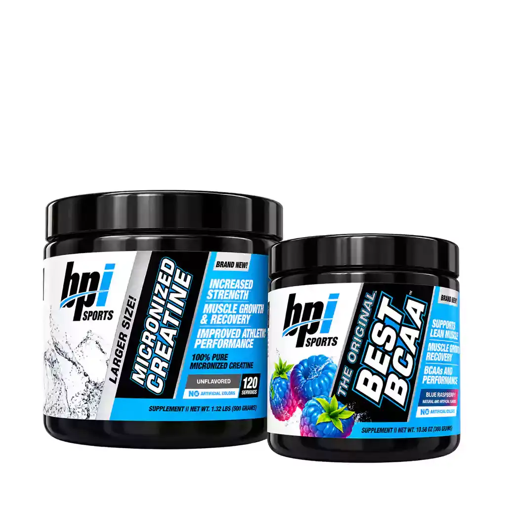 BPI Muscle Power Enhancement and Recovery Acceleration Pack پک افزایش توان عضلانی و تسریع ریکاوری BPI حاوی کراتین و BCAA BPI Muscle Power Enhancement and Recovery Acceleration Pack پک افزایش توان عضلانی و تسریع ریکاوری BPI حاوی کراتین و BCAA
