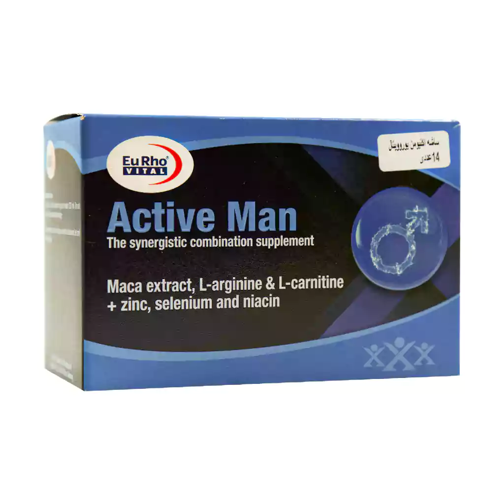 Eurhovital Active Man 14 Sachets ساشه اکتیو من یوروویتال 14 عدد Eurhovital Active Man 14 Sachets ساشه اکتیو من یوروویتال 14 عدد