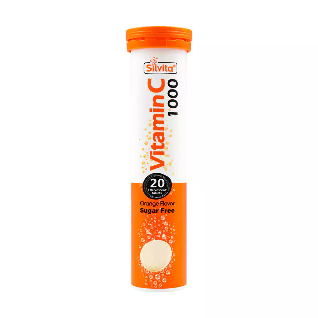 Silvita Vitamin C 1000 mg 20 Effervescent Tabs قرص جوشان ویتامین C سیلویتا 1000 میلی گرم 20 عدد Silvita Vitamin C 1000 mg 20 Effervescent Tabs قرص جوشان ویتامین C سیلویتا 1000 میلی گرم 20 عدد