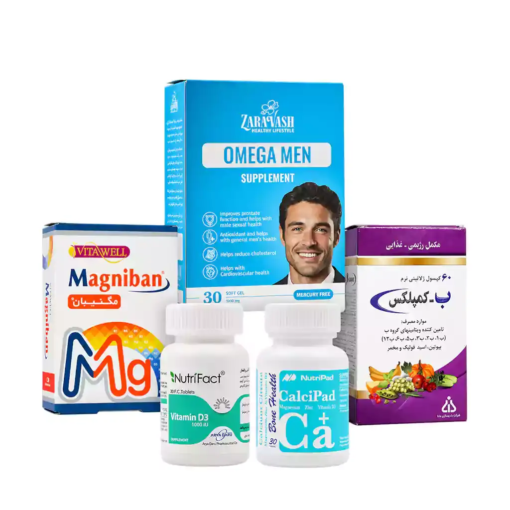 Specialized pack of vitamins and essential nutrients men health پک تخصصی ویتامینها و مواد ضروری برای سلامت آقایان Specialized pack of vitamins and essential nutrients men health پک تخصصی ویتامینها و مواد ضروری برای سلامت آقایان